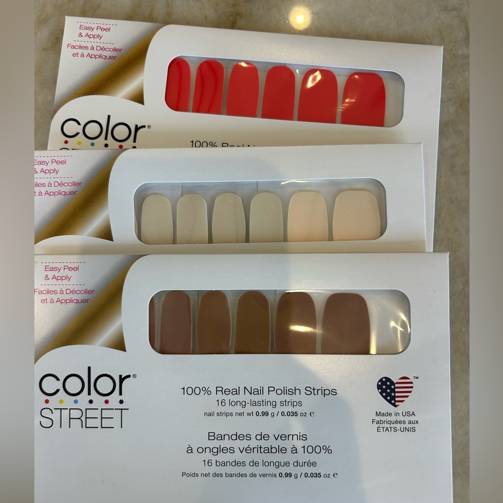 Color Street nail stickers NWT 3pack lot 💅